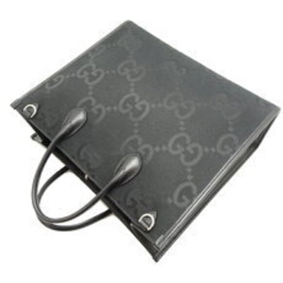 Gucci Jumbo GG Tote Bag Leather Black - Picture 4 of 9
